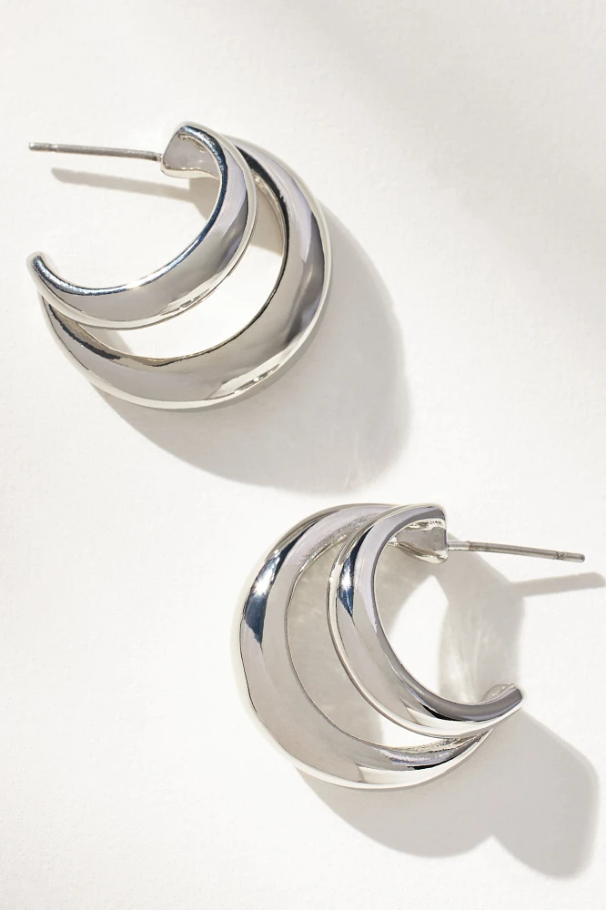 Mixed Metal Hoop Earrings