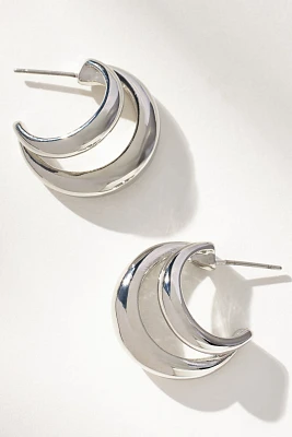 Mixed Metal Hoop Earrings