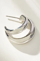 Mixed Metal Hoop Earrings