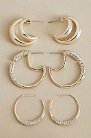 Mixed Metal Hoop Earrings