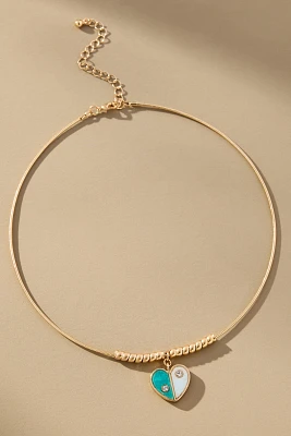 Heart Charm Collar Necklace