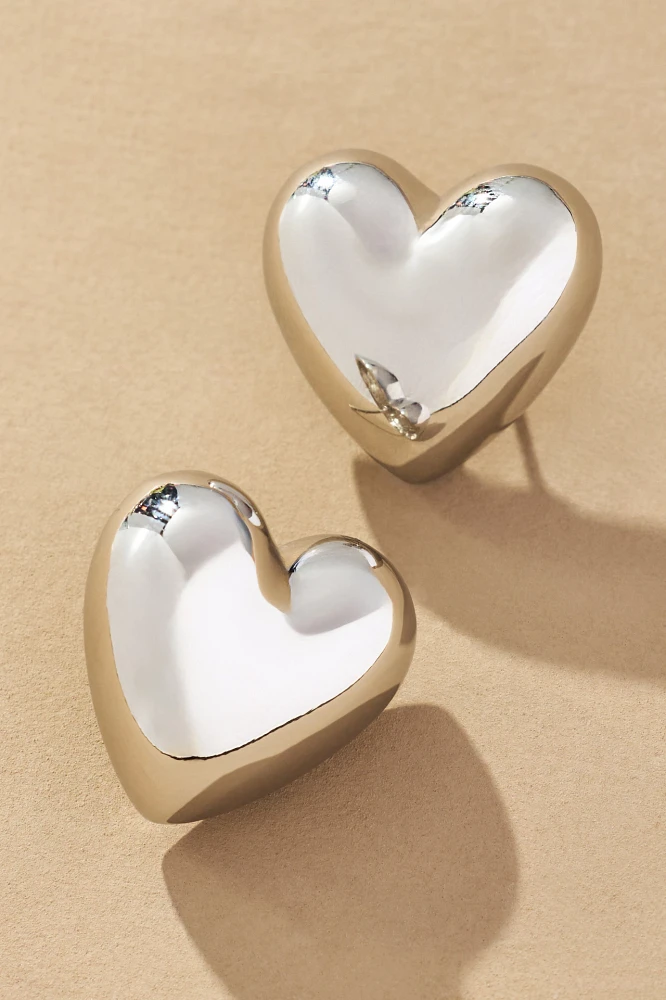 Heart Huggie Earrings
