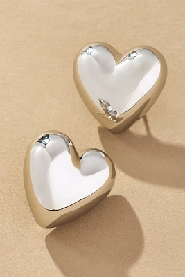 Heart Huggie Earrings