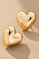Heart Huggie Earrings