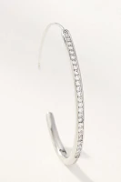 Crystal Threaded Hoop Earrings