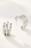 Triple Lined Hoop Earrings