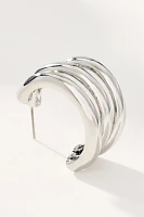 Triple Lined Hoop Earrings