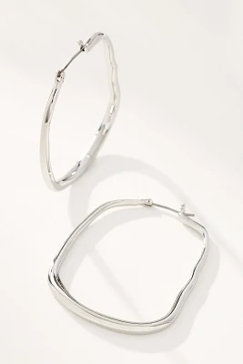 Thin Rectangular Hoop Earrings