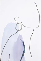 Thin Rectangular Hoop Earrings
