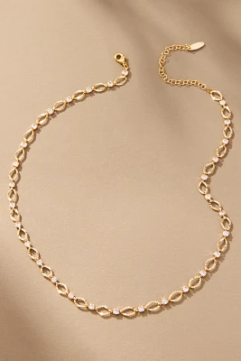 Circle Link Crystal Necklace