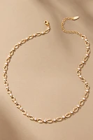 Circle Link Crystal Necklace