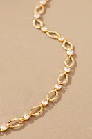 Circle Link Crystal Necklace