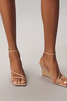Jeffrey Campbell Highlight Strappy Square-Toe Wedge Sandals