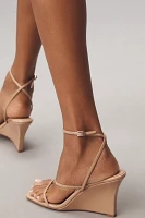 Jeffrey Campbell Highlight Strappy Square-Toe Wedge Sandals
