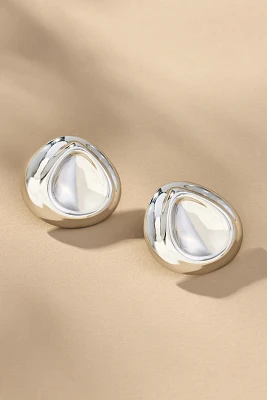 Indented Oval Bean Earrings