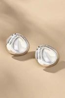 Indented Oval Bean Earrings
