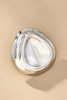 Indented Oval Bean Earrings