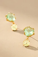 Delicate Crystal Double Drop Earrings