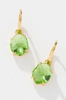 Delicate Stone Drop Huggie Earrings