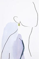 Delicate Stone Drop Huggie Earrings
