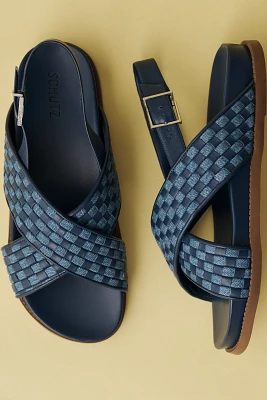 Schutz Ruby Sporty Crisscross Slingback Sandals