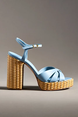 Schutz Keefa Straw Platform Heels