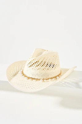 Wyeth Wicker Shell-Trim Straw Rancher