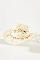 Wyeth Wicker Shell-Trim Straw Rancher