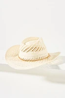 Wyeth Wicker Shell-Trim Straw Rancher