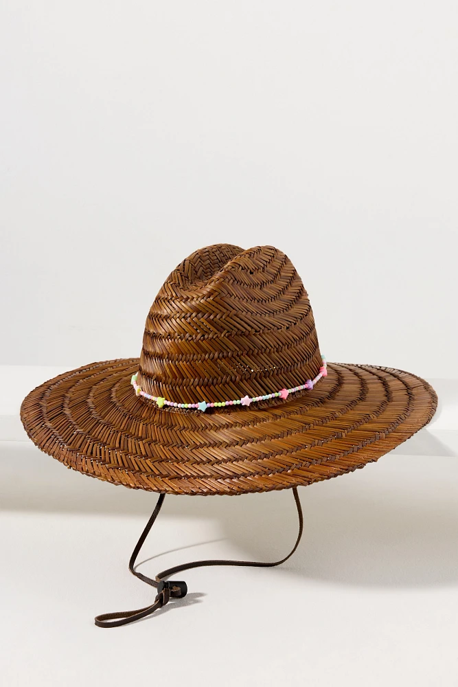 Wyeth Beaded Trim Straw Lifeguard Rancher