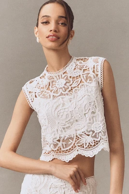 Sabina Musayev Rhodes Lace Crop Top