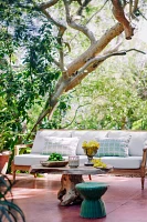 Floral Trellis Outdoor Lumbar Pillow