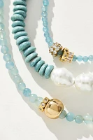 Pearl Beaded Necklaces, Set of 3