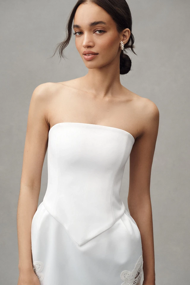 Delfi Collective Cristi Strapless Lace Cutout Maxi Dress | Hawthorn Mall
