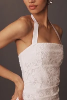 Delfi Collective Galina Halter Lace Eyelet Midi Dress
