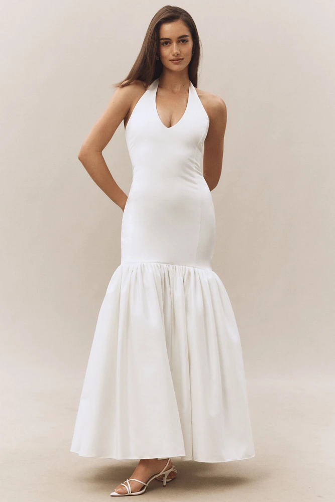 Delfi Collective Isha Halter Fit & Flare Maxi Dress