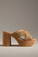 Seychelles Adorned Cork-Bottom Platform Heels