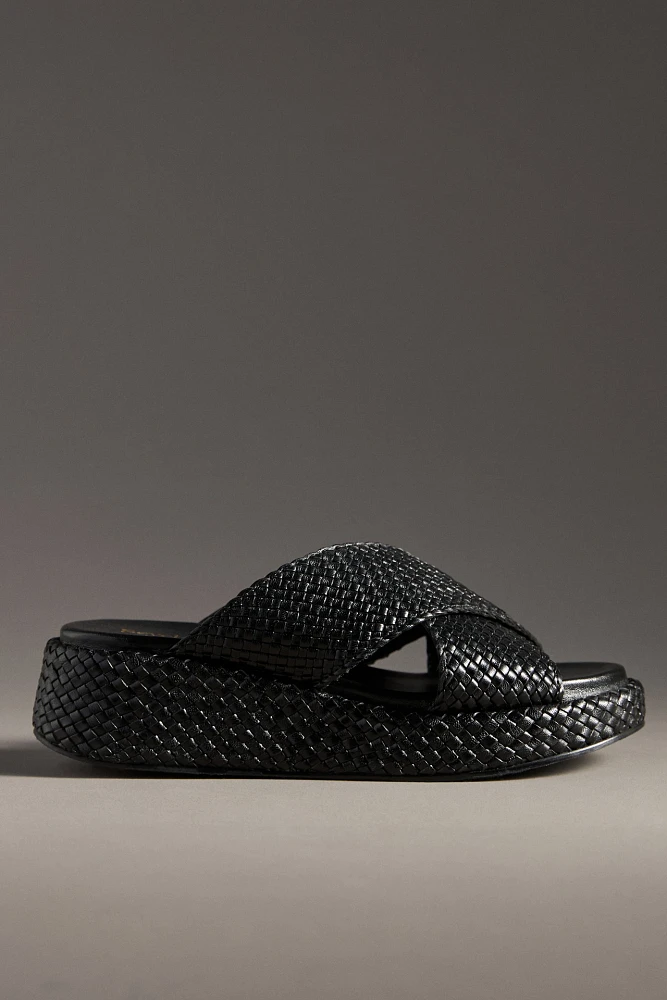 Seychelles Key West Woven Platform Slide Sandals