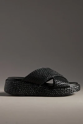 Seychelles Key West Woven Platform Slide Sandals