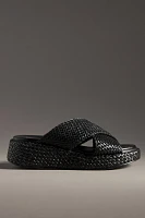Seychelles Key West Woven Platform Slide Sandals