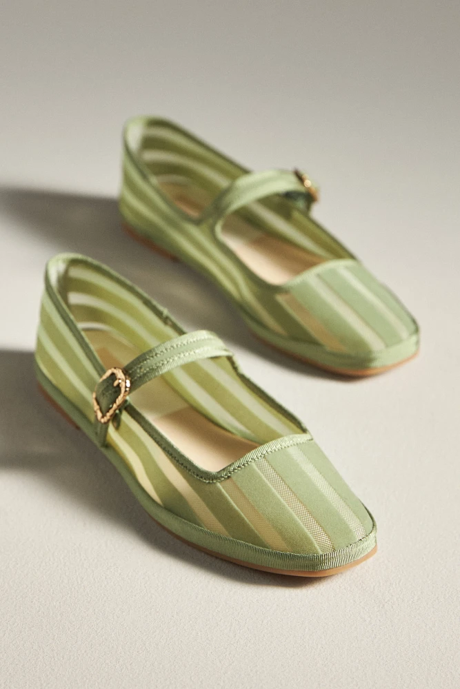 Dolce Vita Tameka Stripe Mesh Mary Jane Flats