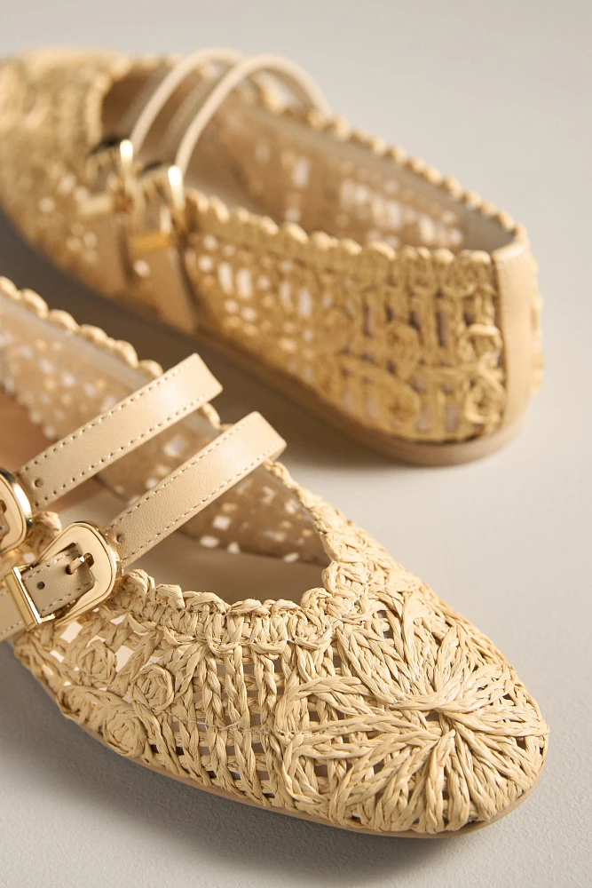 Dolce Vita Baylee Sunflower Macramé Mary Jane Flats