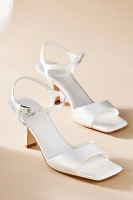 Jeffrey Campbell Fiora Satin Square-Toe Heels