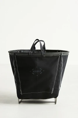 3BU Canvas Round Leather Rim Basket