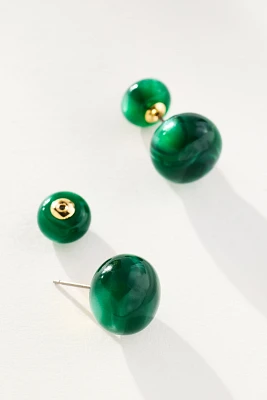 Delicate Colorful Glassy Post Earrings