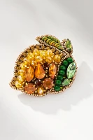 Allie Beads Beaded Lemon Brooch