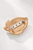 Allie Beads Beaded Lemon Brooch