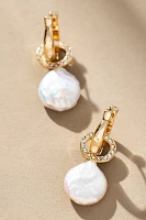 Pearl Huggie Hoop Earrings