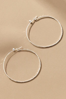 Thin Large Hoop Earrings