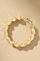 Twisted Molten Hoop Earrings